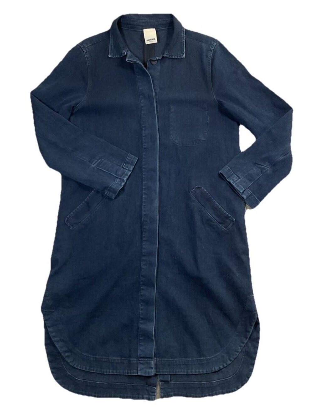 Baldwin Kansas City Women’s Medium Denim Long Coat Timeless USA Made